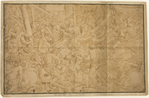 Battle of Lapiths and Centaurs, n.d., Unknown Artist, Italian, late 16th Century, Italy, Pen and