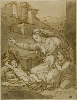 Virgin and Sleeping Christ Child with the Infant John the Baptist, 18th century, After Raffaello