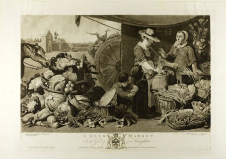 A Herb Market, from The Houghton Gallery, 1779, Richard Earlom (English, 1743–1822), after Frans