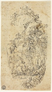 Saint Ildefonso Receiving a Chasuble from the Virgin, n.d., Attributed to Marco Tullio Merolle,