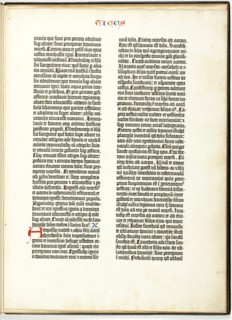 Gutenberg Bible Leaf, 1454/55, Johannes Gutenberg, German, c. 1398-1468, Mainz, Letterpress in
