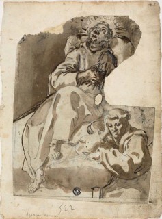 Death of a Saint, c. 1580, Unknown Artist, Italian or Spanish, 1575-1600, Spain, Black chalk with