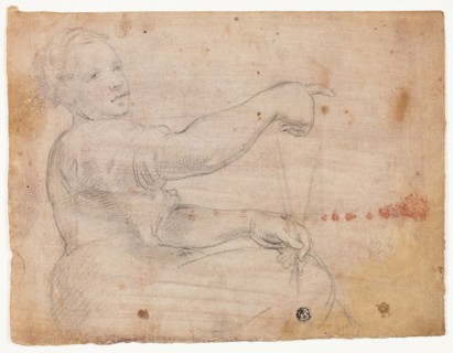 Seated Girl, n.d., Probably Domenico Fiasella (Italian, 1589-1669), or possibly Lazzaro Tavarone