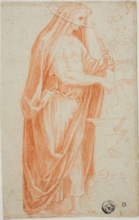 After the Antique: Roman Officiant at a Sacrificial Altar, 1531/32, Francesco de’Rossi, called