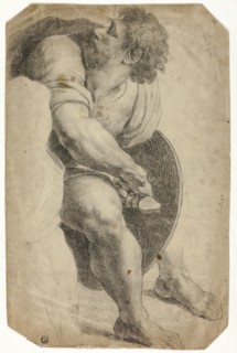 Guard Drawing His Sword, 17th century, After Raffaello Sanzio, called Raphael, Italian, 1483-1520,