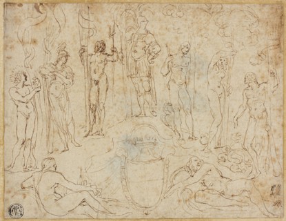 Study for a Thesis Conclusion Presented to the Duke of Mantua, 1616/19, Ludovico Carracci, Italian,