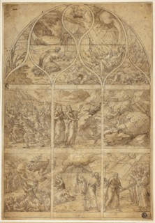 Design for a Stained Glass Window with the Story of Aaron, n.d., Jean Cousin, the younger, French,