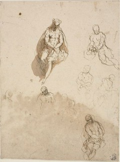 Studies for the Crowning with Thorns, 1592/1600, Jacopo Negretti, called Palma il Giovane, Italian,