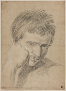 Bust of Young Man Resting Chin on Hand, c. 1720, Bernard Picart (French, 1673-1733), or possibly
