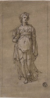 Standing Female Allegorical Figure, 1566/67, After Federico Zuccaro, Italian, 1540/41-1609, Italy,