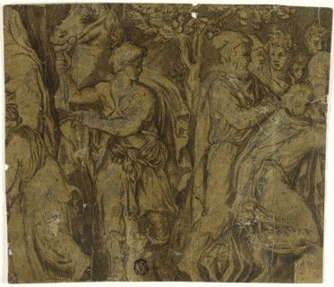 Story of Niobe: Youth with Horse, Worshippers, n.d., After Polidoro Caldara, called Polidoro da