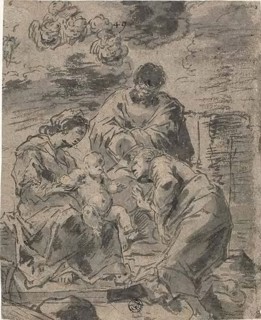 The Mystic Marriage of Saint Catherine, 1660/69, Leonard Bramer, Dutch, 1596-1674, Netherlands, Pen