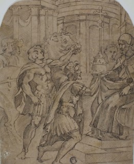 Study for the Emperor Constantine Offering the Tiara to Pope Sylvester, n.d., After Raffaello