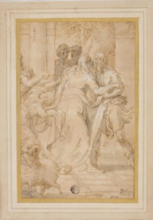 The Meeting of Joachim and Anna at the Golden Gate, c. 1553, Girolamo Mazzola Bedoli, Italian, c.