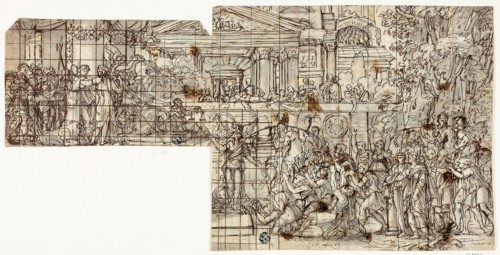 Mythological Scene: Triumph of Alexander(?) (recto), n.d., Possibly François Chauveau (French,