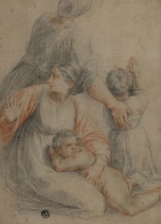 Woman and Children, n.d., After Raffaello Sanzio, called Raphael, Italian, 1483-1520, Italy, Red
