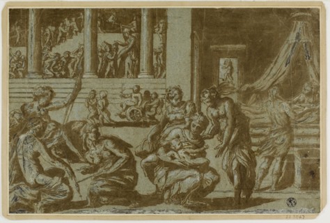 Study for the Allegory of Birth, late 16th century, After Giorgio Vasari, Italian, 1511-1574,
