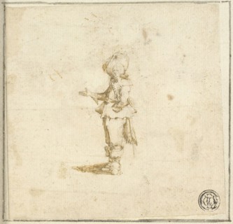 Standing Cavalier, Pointing with Right Hand, n.d., Attributed to Stefano della Bella, Italian,