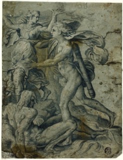 Apollo and Daphne, late 16th century, After Pietro Buonaccorsi, called Perino del Vaga (Italian,