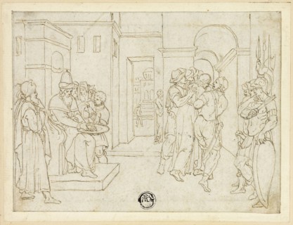 Pilate Washing His Hands, with Christ Being Led Away, late 16th century, After Giovanni de