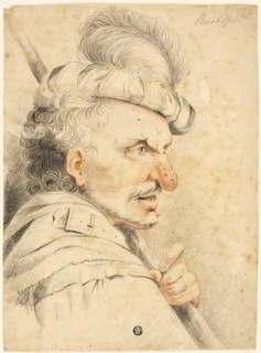 Bardolphe, n.d., After John Hamilton Mortimer, English, 1740-1779, England, Red and black chalk on