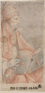 Pope Pius II, c. 1560, Attributed to Federico Zuccaro, Italian, 1540/41-1609, Italy, Red and black