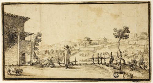 View of San Miniato and San Francesco al Monte Outside Florence, n.d., Valerio Spada, Italian,