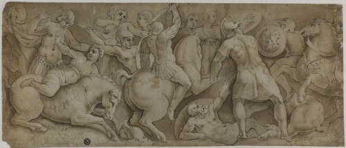 Battle of the Amazons, n.d., After Polidoro Caldara, called Polidoro da Caravaggio, Italian, c.