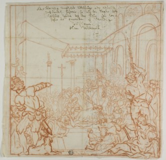 Submission of the Emperor Frederick Barbarossa to Pope Alexander III, 1712, Hieronymus Hau (German,