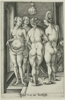 The Four Witches, after 1497, Israhel van Meckenem the Younger, German, c. 1440/45-1503, Germany,
