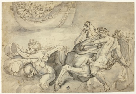Neptune Calming the Tempest Raised by Aeolus against Aeneas (Quos Ego), n.d., Italian, Second half