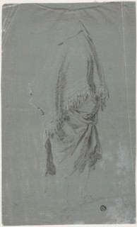 Shawled Woman Seen from the Back, n.d., Pierre-Jacques Volaire, French, 1729-1799, France, Black