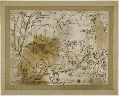 Stoning of Saint Stephen, n.d., Italian, Genoese or Venetian, Late 16th century, Italy, Pen and