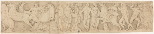 After the Antique: Sarcophagus Lid with the Labors of Hercules, n.d., Probably Italian, early 16th