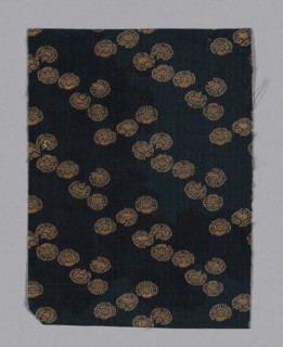 Fragment, late Edo period (1789–1868), 1750/1800, Japan, Silk and gold-leaf-over-lacquered-paper