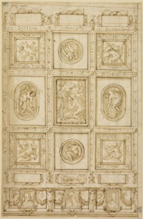 Study for a Ceiling Decoration, with Rebecca and Eliezer at the Well (recto), Study for a Ceiling