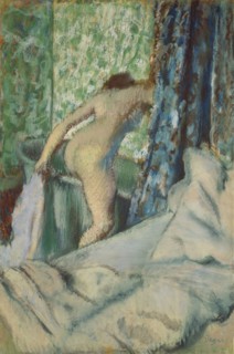 The Morning Bath, 1887/90, Edgar Degas, French, 1834-1917, France, Pastel on off-white laid paper
