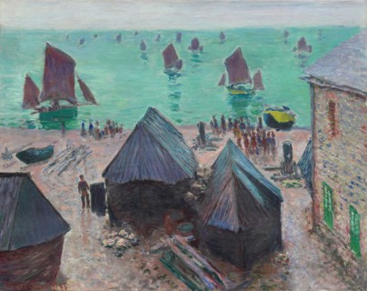 The Departure of the Boats, Étretat, 1885, Claude Monet, French, 1840-1926, France, Oil on canvas,