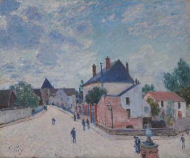 Street in Moret, c. 1890, Alfred Sisley, French, 1839-1899, France, Oil on canvas, 23 7/8 × 28 7/8