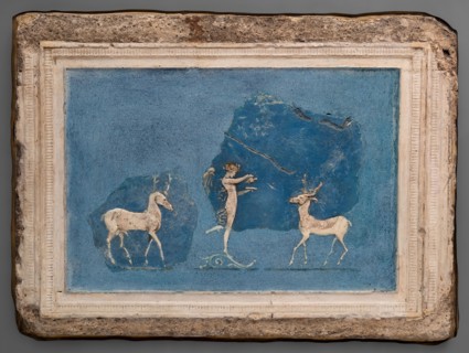 Relief Fragments Depicting a Winged Woman and Two Deer, Early 1st century AD, Roman, Monte