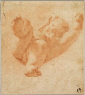Foreshortened Putto, 1522/30, After Antonio Allegri, called Correggio, Italian, 1489-1534, Italy,