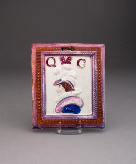 Plaque with Portrait of Queen Charlotte or Caroline, c. 1810, England, Staffordshire,