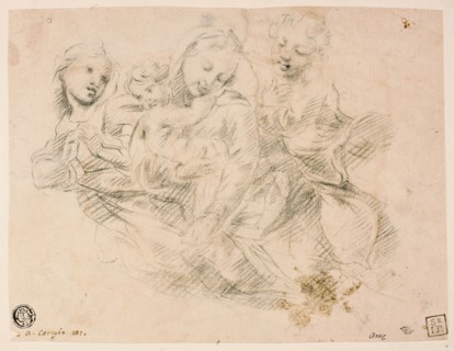 Madonna and Child with Two Angels, c. 1752, Attributed to Sir Joshua Reynolds (English, 1723-1792),