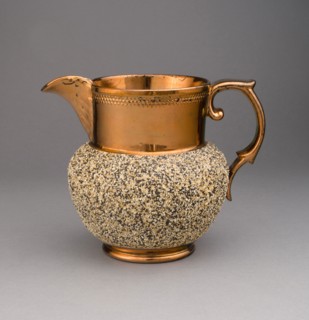 Pitcher, 1810/20, England, Staffordshire, Staffordshire, Lead-glazed earthenware with lustre