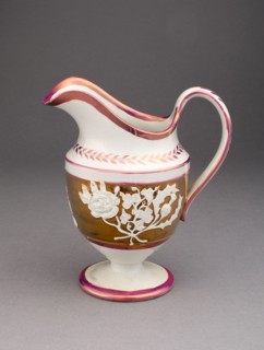 Creamer with Symbols of England, Ireland, and Scotland, c. 1830, England, Staffordshire,
