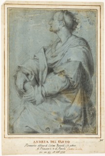 Saint Mary Magdalene, 1600/25, After Andrea del Sarto, Italian, 1486-1530, Italy, Black chalk on