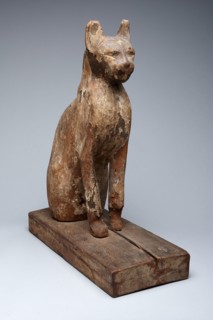 Sarcophagus (?) of a Cat, Late Period/Ptolemaic Period (ca. 664–32 BC), Egyptian, Egypt, Wood, 64