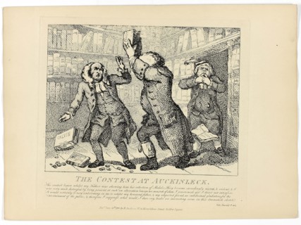 The Contest at Auckinleck, from Boswell’s Tour of the Hebrides, 1786, Thomas Rowlandson, English,