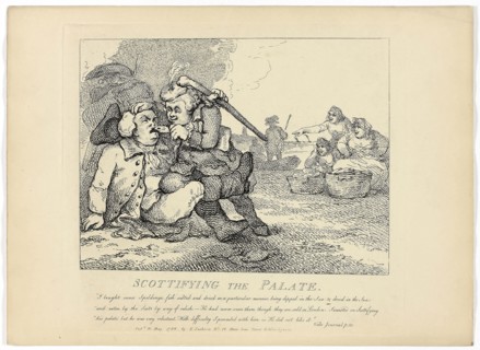 Scottifiying the Palate, from Boswell’s Tour of the Hebrides, 1786, Thomas Rowlandson, English,