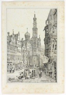 Augsburg, 1833, Samuel Prout (English, 1783-1852), probably printed by Charles Joseph Hullmandel